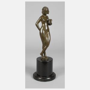 Franz Barwig attr., weiblicher Akt mit Blume