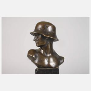 Otto Poertzel, Soldat mit Stahlhelm