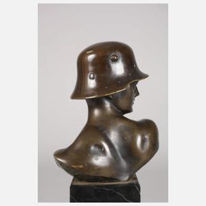 Otto Poertzel, Soldat mit Stahlhelm