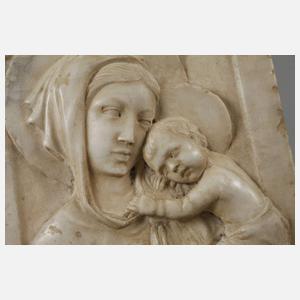 Marmorrelief Maria mit dem Kinde