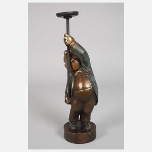 Loriot , "Loriots Kerzenhalter" Bronze