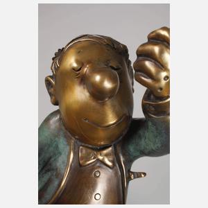 Loriot , "Loriots Kerzenhalter" Bronze