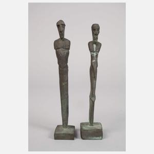 Hartmann Greb, zwei moderne männliche Stelen