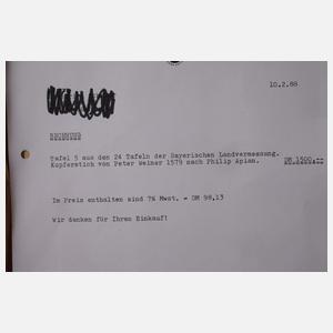 Peter Weinher, Teilkarte Bayern