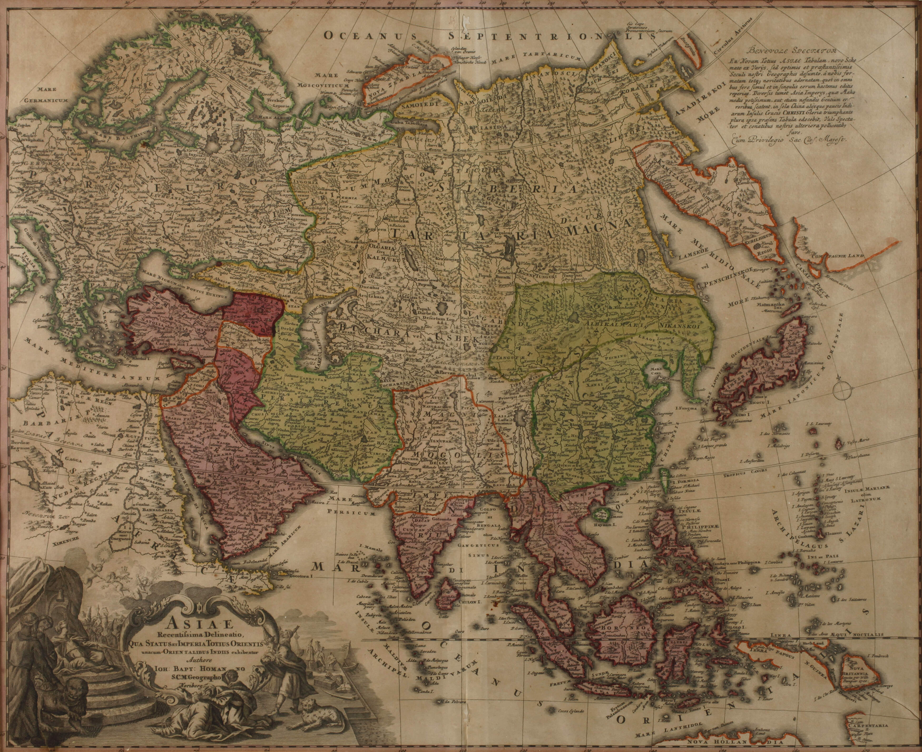 Johann Baptist Homann, Karte Asien