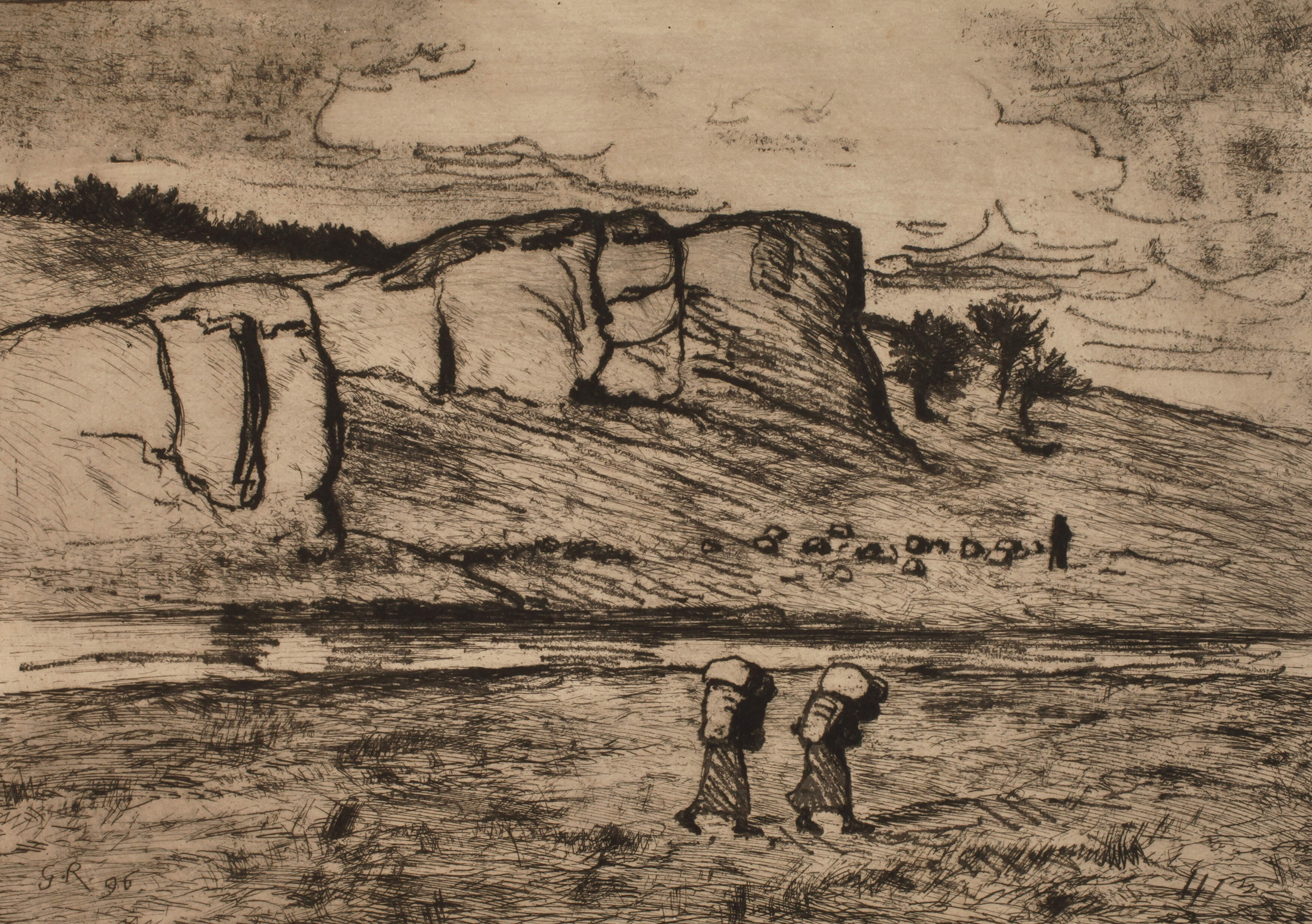 L. von Gleichen-Rußwurm, Landschaft mit Bäuerinnen