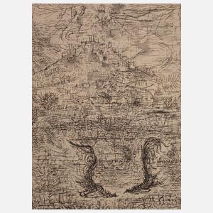 Paul Eliasberg, Landschaft mit kämpfenden Hähnen