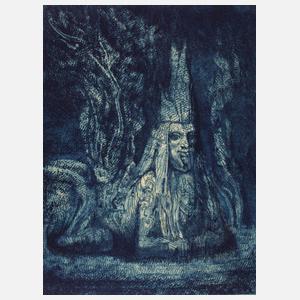 Prof. Ernst Fuchs, "Das Tier der Romantik"