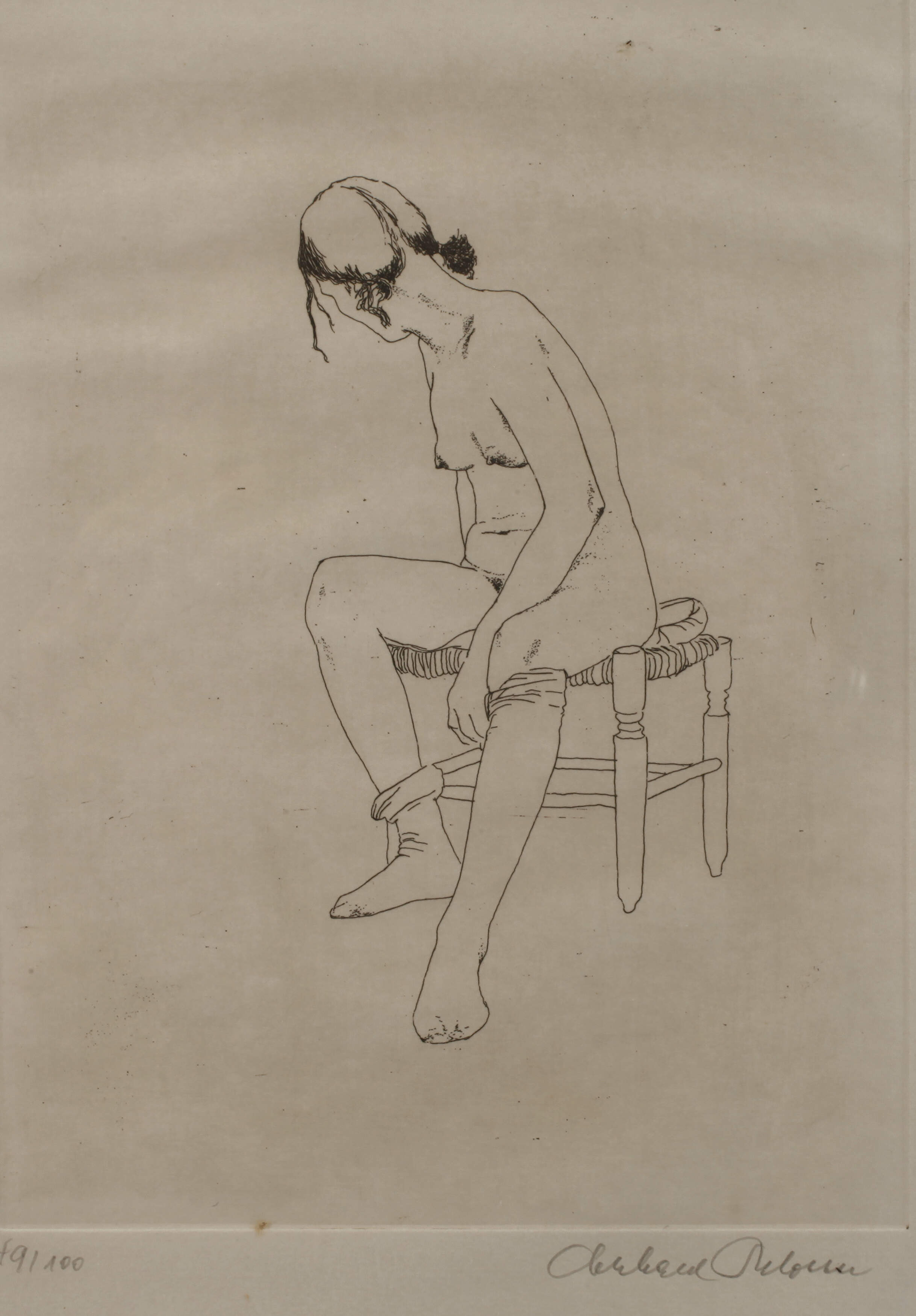 Prof. Eberhard Schlotter, Sitzender Akt