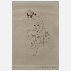 Prof. Eberhard Schlotter, Sitzender Akt