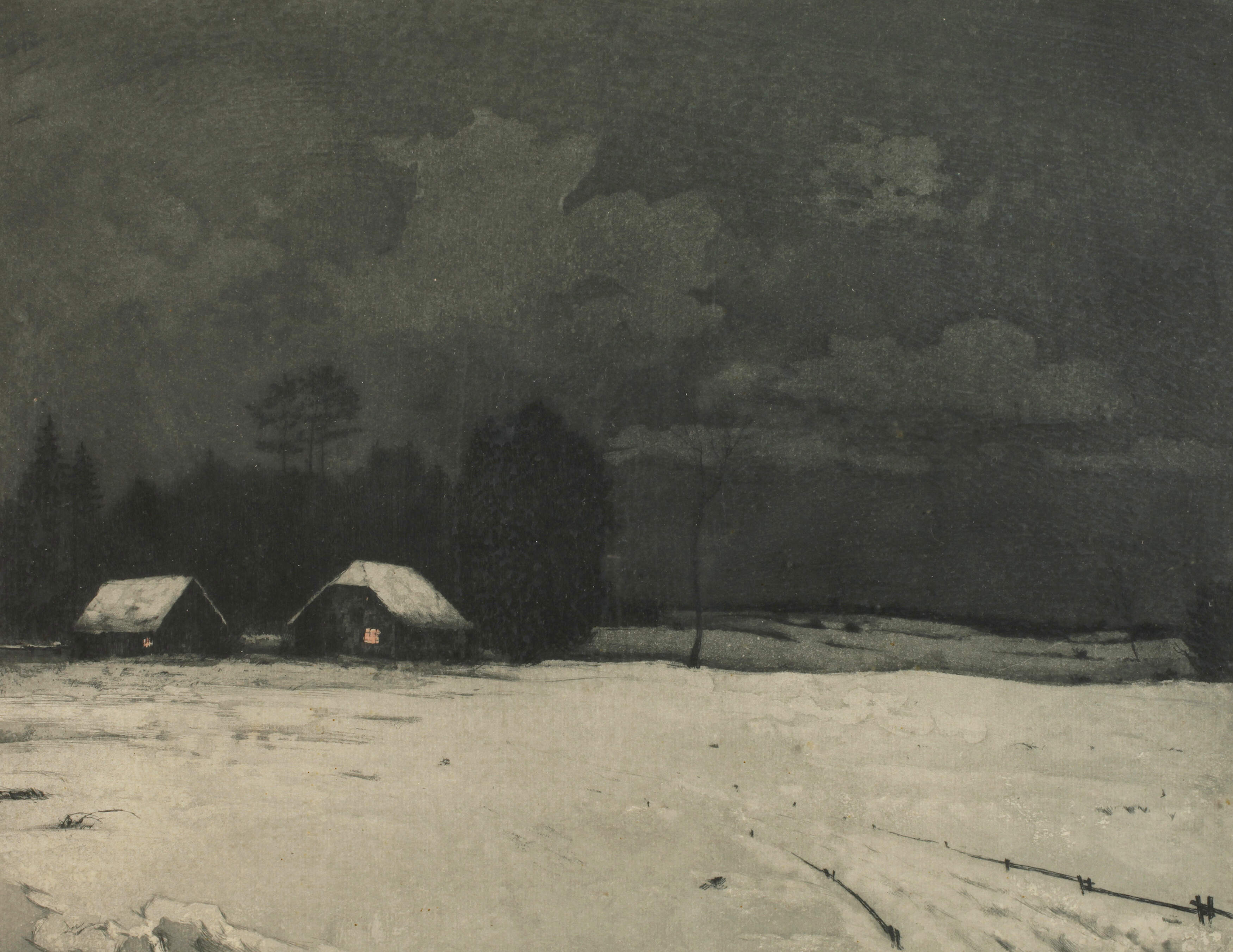 Paul Schwerdtner, Nächtliche Winterlandschaft
