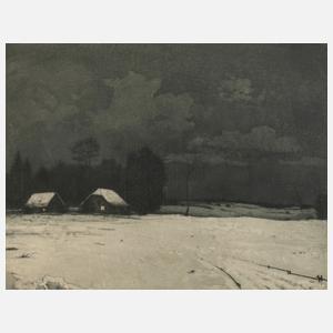Paul Schwerdtner, Nächtliche Winterlandschaft