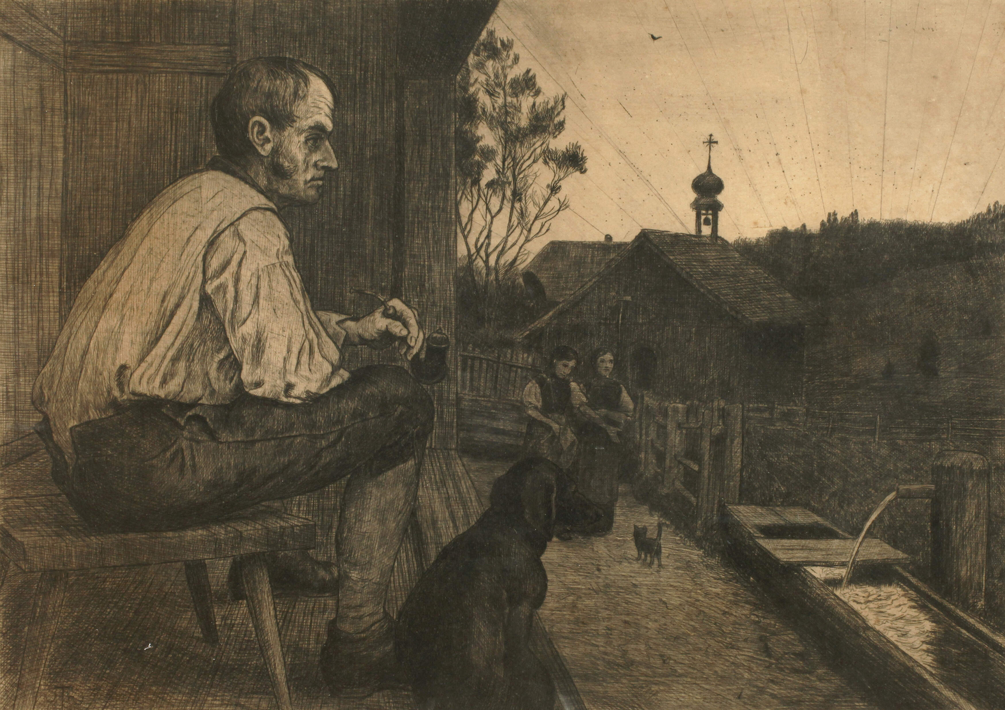 Prof. Hans Thoma, "Feierabend"