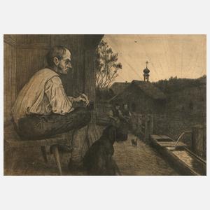 Prof. Hans Thoma, "Feierabend"