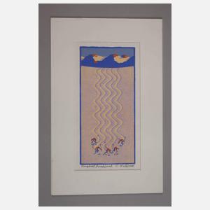 Peter Waldner, Fünf Skifahrer am Hang