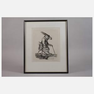 Prof. A. Paul Weber, Der Fuchs und der Esel