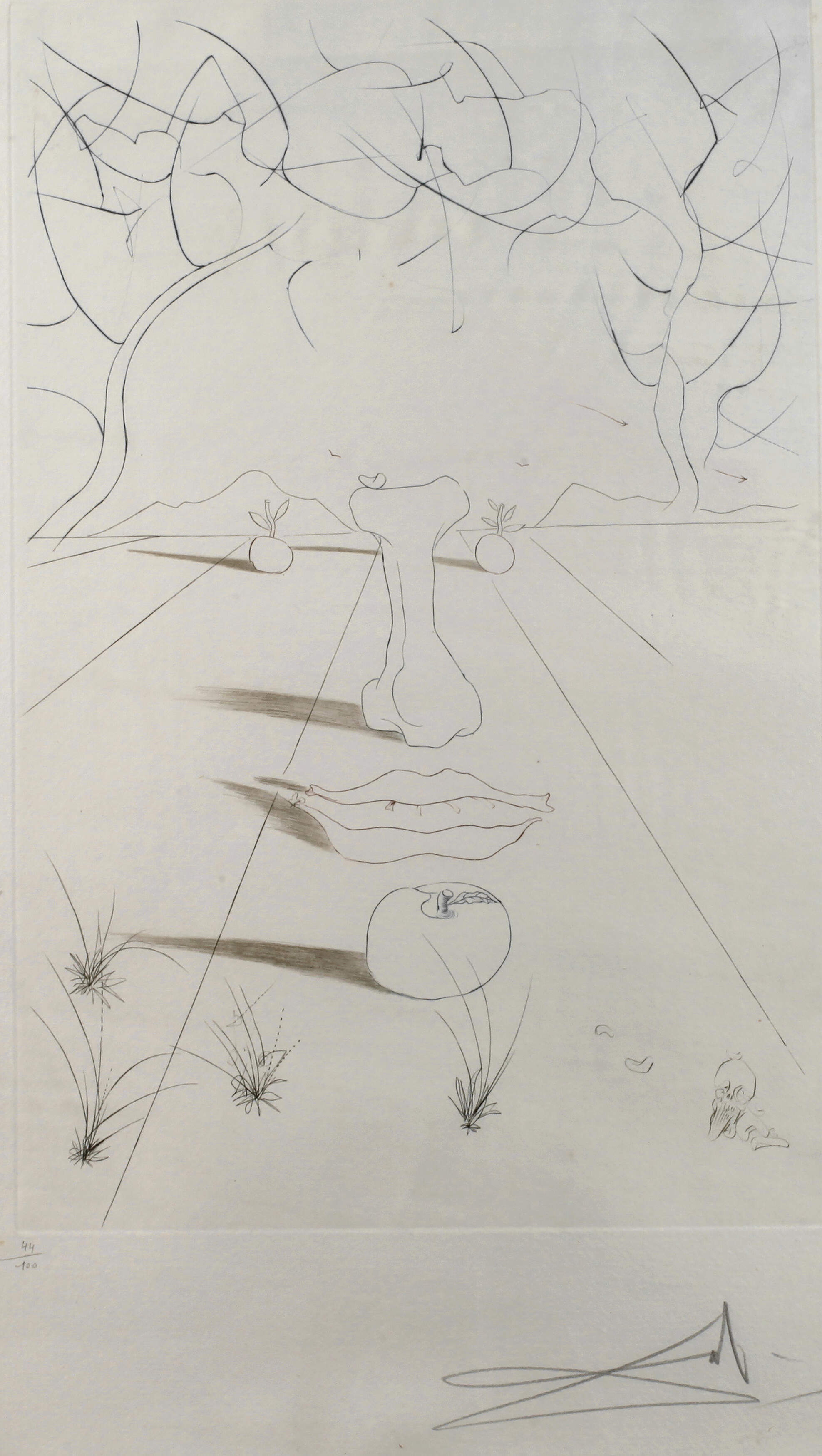 Salvador Dali, attr., Surrealistische Komposition