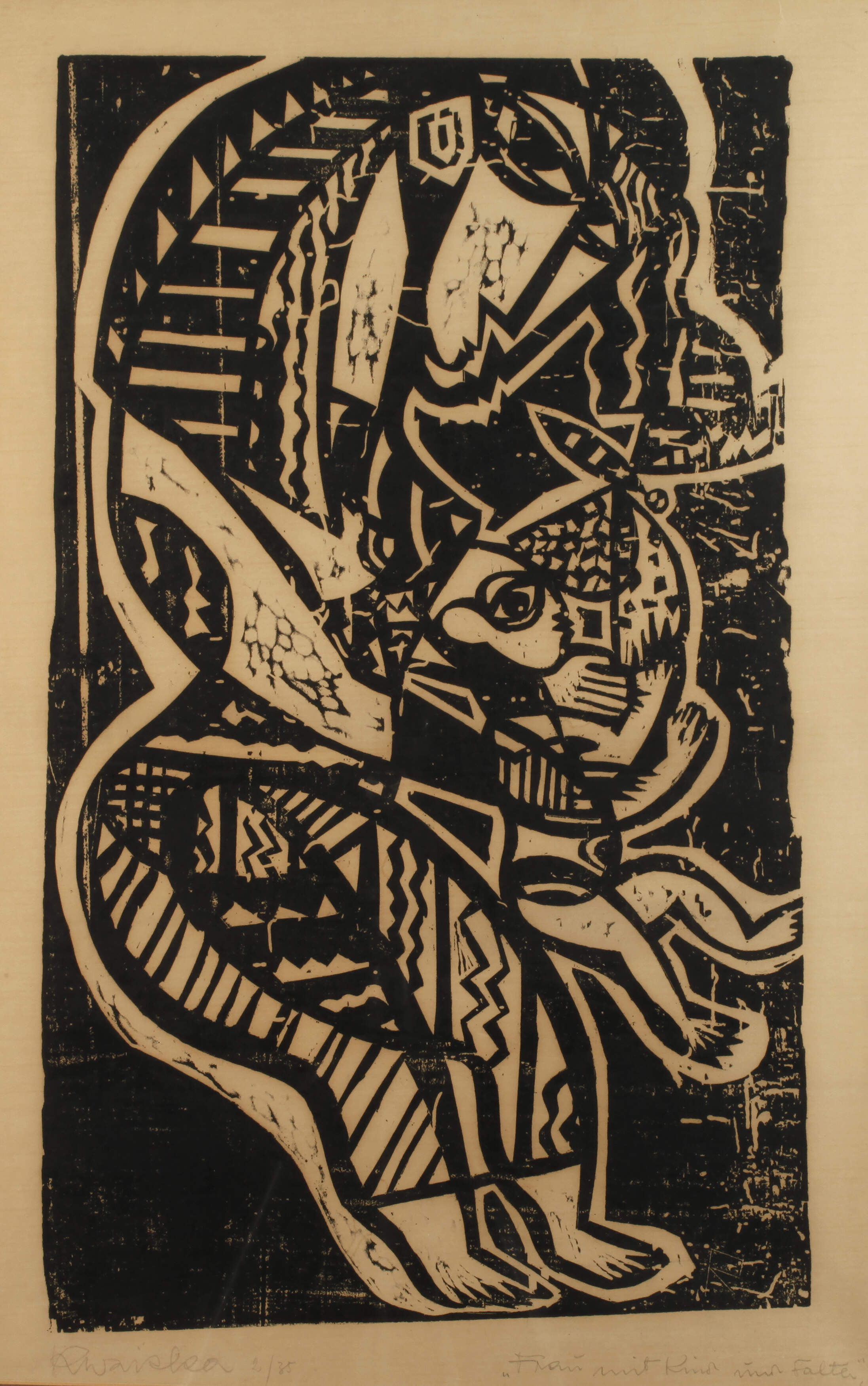 "Frau mit Kind und Falter"