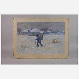 Fritz Schnitzler, Bauer in Winterlandschaft
