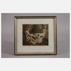 Prof. Heinrich Stelzner, Mönch mit Katze