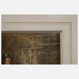 Prof. Heinrich Stelzner, Mönch mit Katze