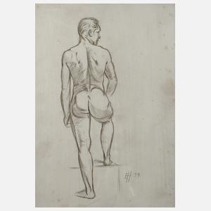 Ernst Holzhäuser, Stehender männlicher Akt