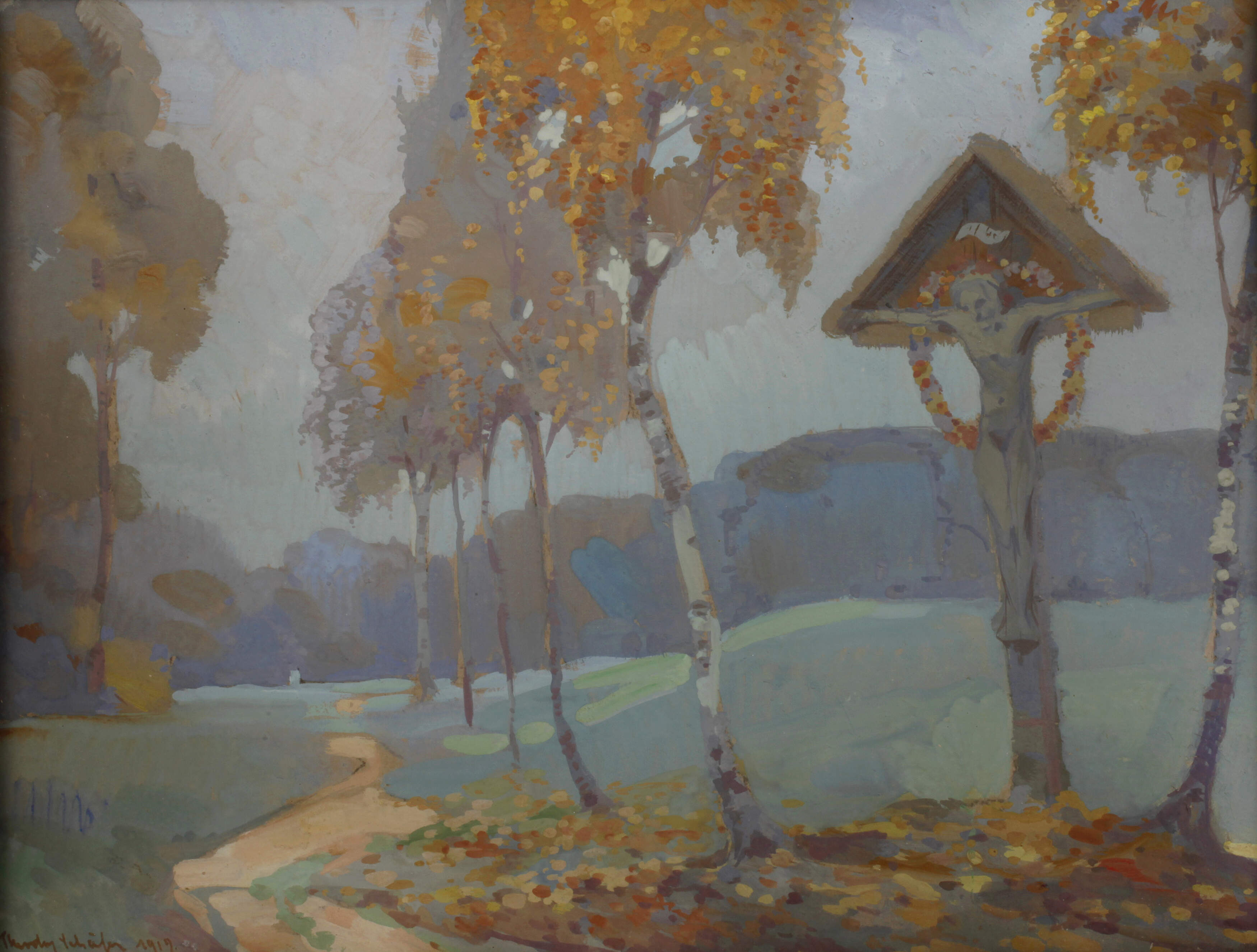 Theodor Schäfer, "Herbstliche Birken"