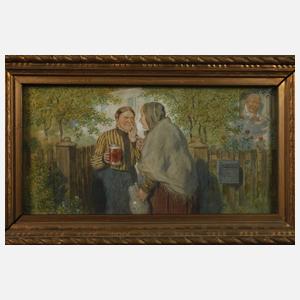 Adolf Oberländer, Der Plausch am Gartenzaun