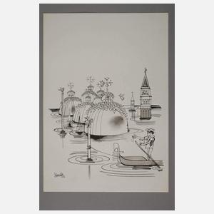 Shmuel Katz, Karikaturen zu Venedig