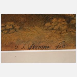 Johann Gottlob Samuel Stamm, attr., Am Fluss