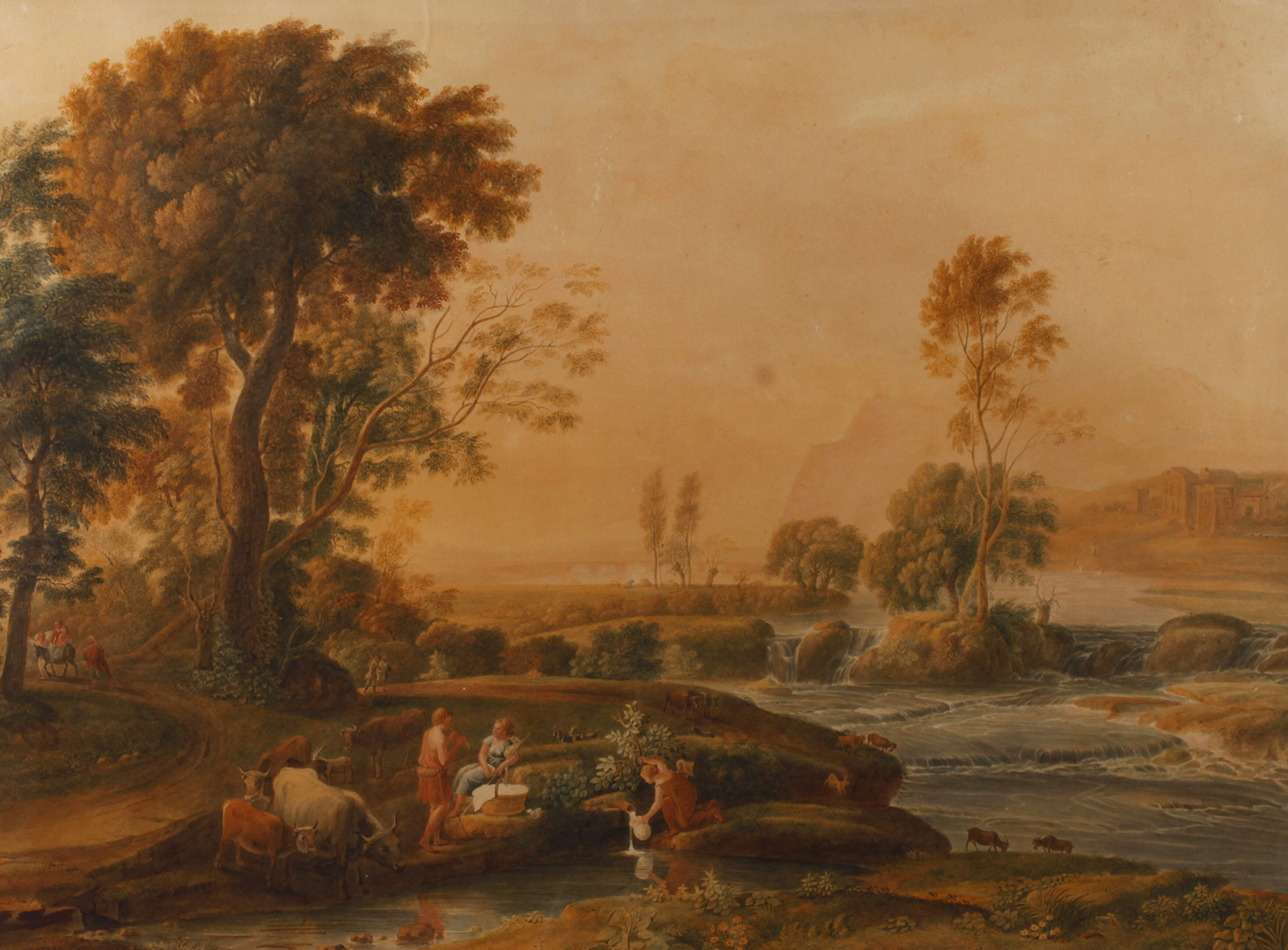 Johann Gottlob Samuel Stamm, attr., Am Fluss