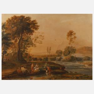 Johann Gottlob Samuel Stamm, attr., Am Fluss