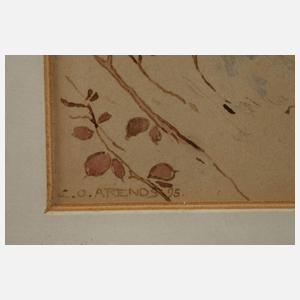 Carl Oscar Arends, Winterlicher Kirchgang