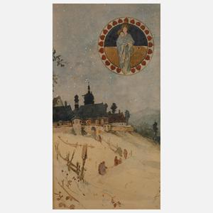 Carl Oscar Arends, Winterlicher Kirchgang