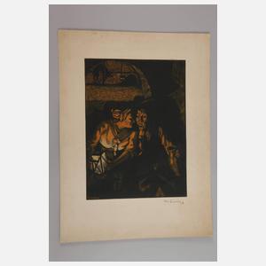 Max Brüning, Paar im Keller und Vorzeichnungen