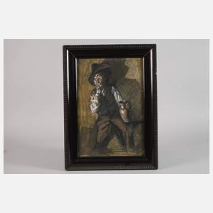 Max Brüning, Paar im Keller und Vorzeichnungen