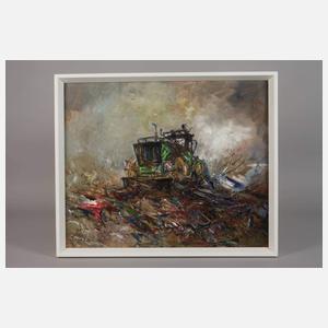 Manfred Feiler, Bulldozer auf der Müllkippe