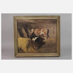 Ernst Hecker, Kühe im Stall