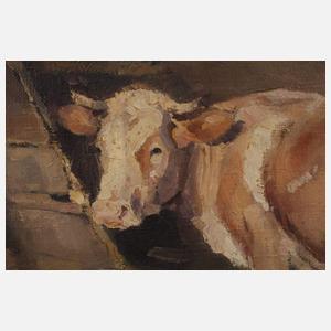 Ernst Hecker, Kühe im Stall