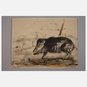 Prof. Josef Hegenbarth, "Wildschweine"