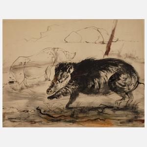 Prof. Josef Hegenbarth, "Wildschweine"