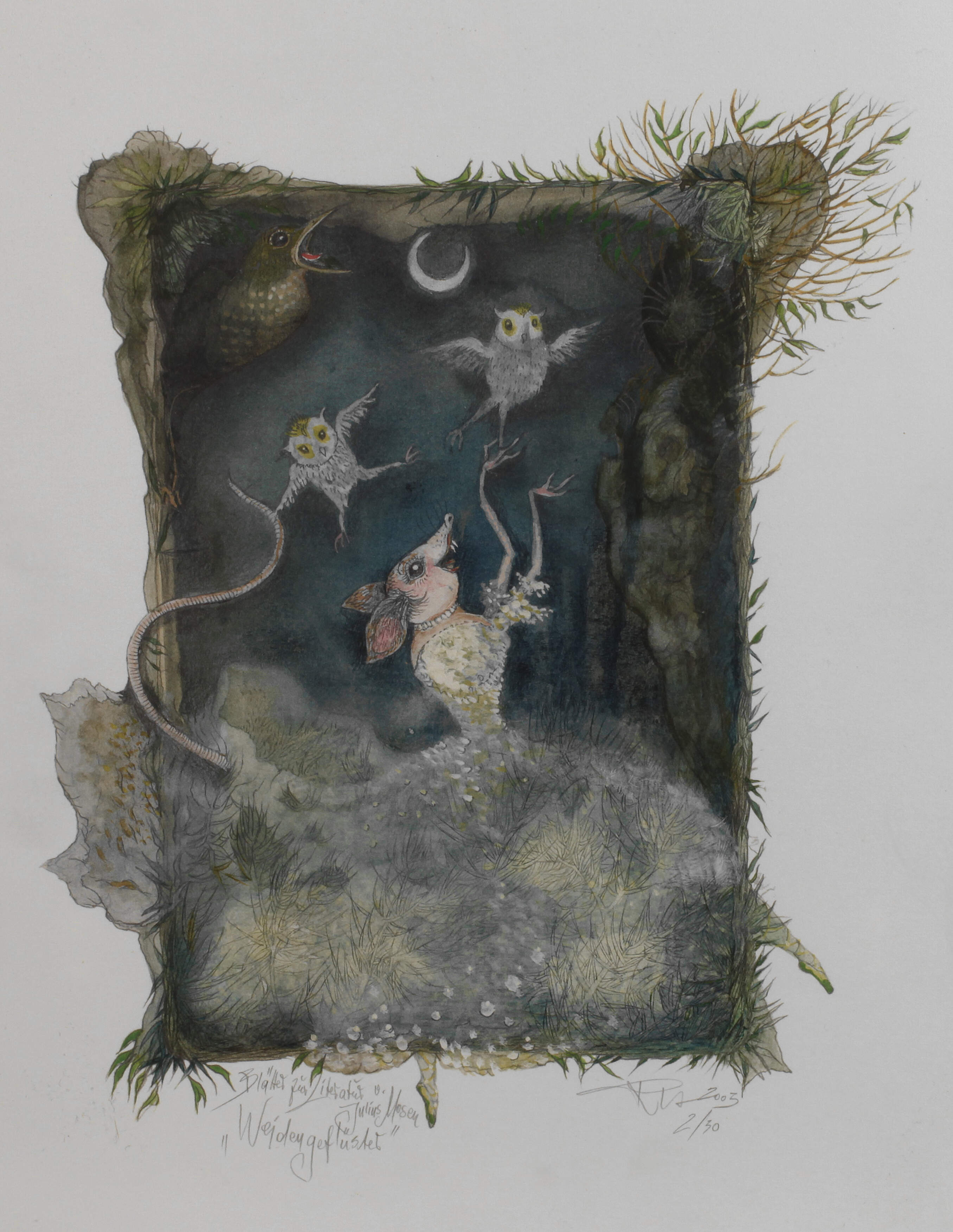 Regine Heinecke, "Weidengeflüster"