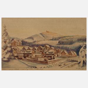 Georg Höhlig, attr., Winter in Johanngeorgenstadt