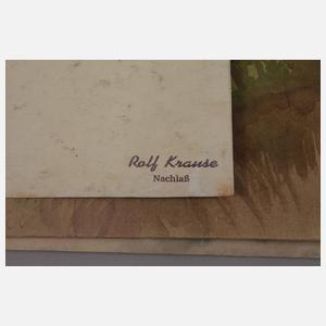 Rolf Krause, Konvolut Landschaftsaquarelle