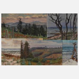 Rolf Krause, Konvolut Landschaftsaquarelle