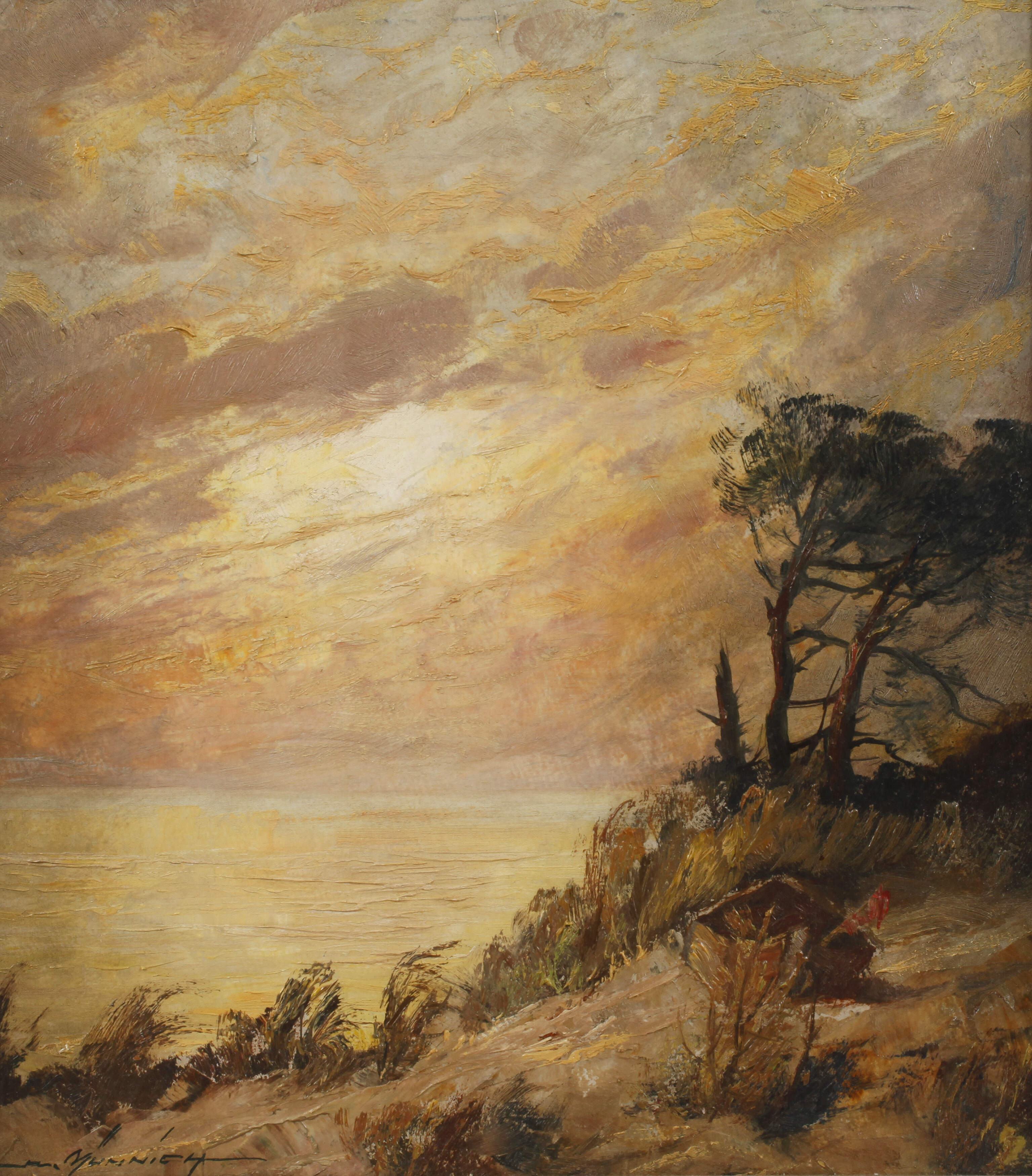 Hans Münnich, attr. Abend am Ostseestrand