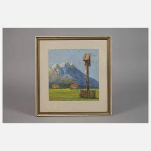 Heinz Münnich, attr., Marterl im Gebirge