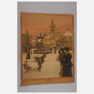 Rudolf Poeschmann, Altmarkt von Plauen im Winter