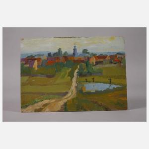 Heinz Werner, attr., Blick auf ein Dorf