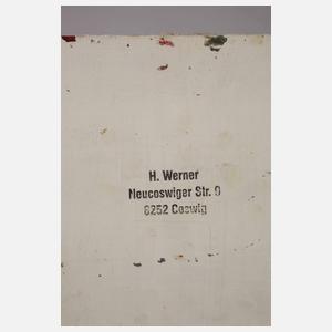 Heinz Werner, attr., Blick auf ein Dorf